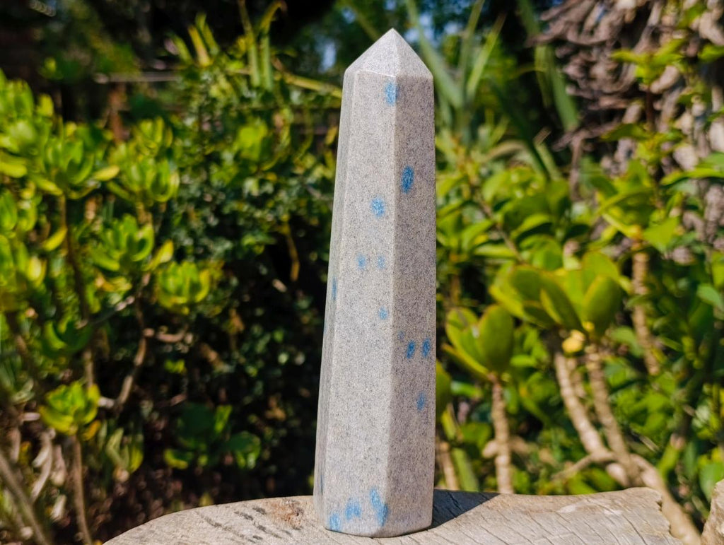 Polished Blue Spotted Spinel in Quartz Display Crystals x 4 From Madagascar - Toprock Gemstones and Minerals 
