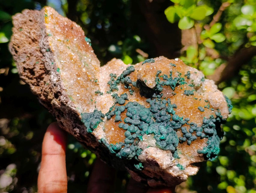 Natural Ball Malachite Specimen with Crystalline Quartz on Dolomite Matrix x 2 From Mindingi Mine, Kambove, Congo - Toprock Gemstones and Minerals 
