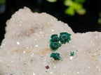 Natural Ball Malachite Specimen with Crystalline Quartz on Dolomite Matrix x 2 From Mindingi Mine, Kambove, Congo - Toprock Gemstones and Minerals 