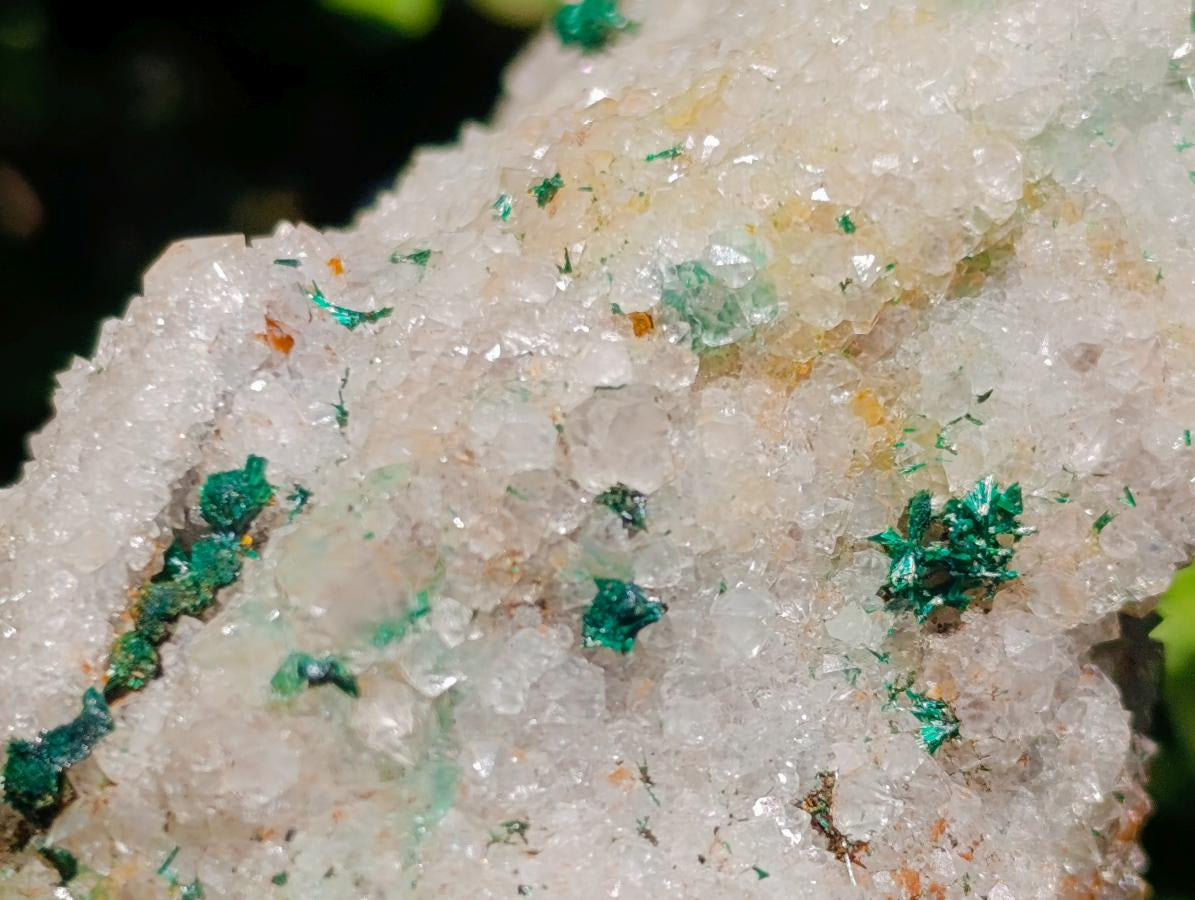 Natural Ball Malachite Specimen with Crystalline Quartz on Dolomite Matrix x 2 From Mindingi Mine, Kambove, Congo - Toprock Gemstones and Minerals 