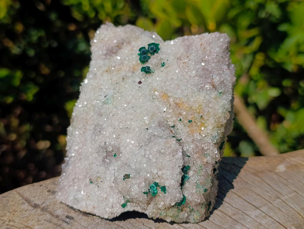 Natural Ball Malachite Specimen with Crystalline Quartz on Dolomite Matrix x 2 From Mindingi Mine, Kambove, Congo - Toprock Gemstones and Minerals 