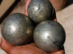Polished Basalt Pharaoh Stone Spheres x 3 From Iron Duke Mine, Zimbabwe - Toprock Gemstones and Minerals 