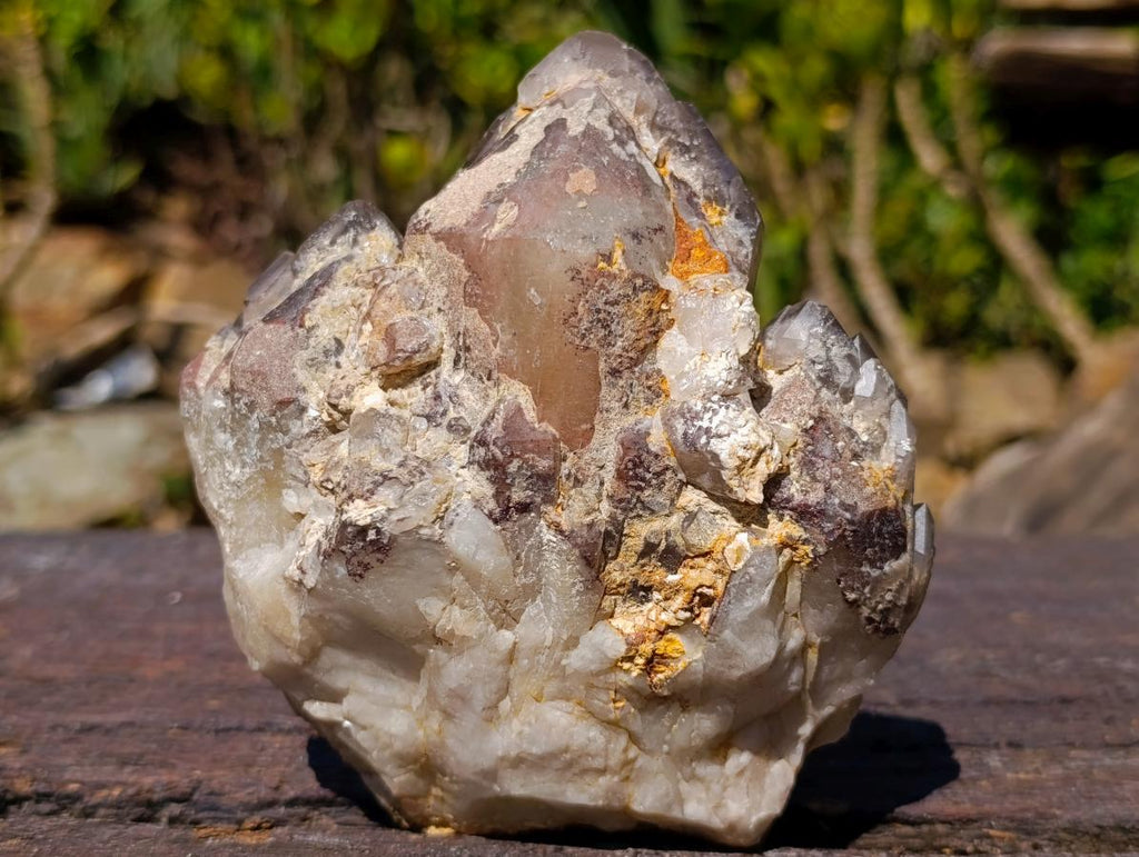 Natural Red Hematoid Quartz Crystal Clusters x 2 From Karoi, Zimbabwe - Toprock Gemstones and Minerals 