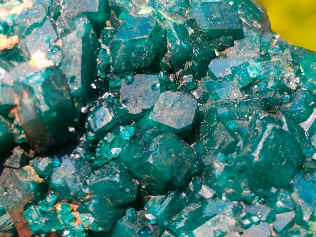 Natural Cabinet Size Dioptase Specimens on Dolomite Matrix x 2 From Tantara Mine, Congo - Toprock Gemstones and Minerals 