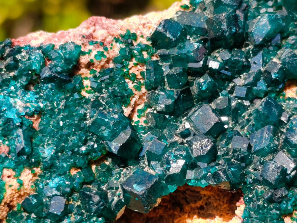 Natural Cabinet Size Dioptase Specimens on Dolomite Matrix x 2 From Tantara Mine, Congo - Toprock Gemstones and Minerals 