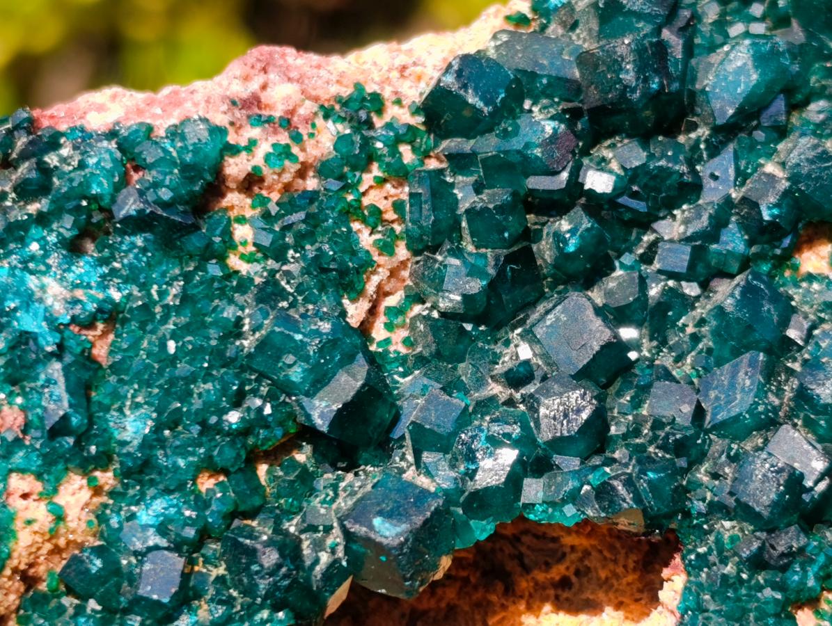 Natural Cabinet Size Dioptase Specimens on Dolomite Matrix x 2 From Tantara Mine, Congo - Toprock Gemstones and Minerals 