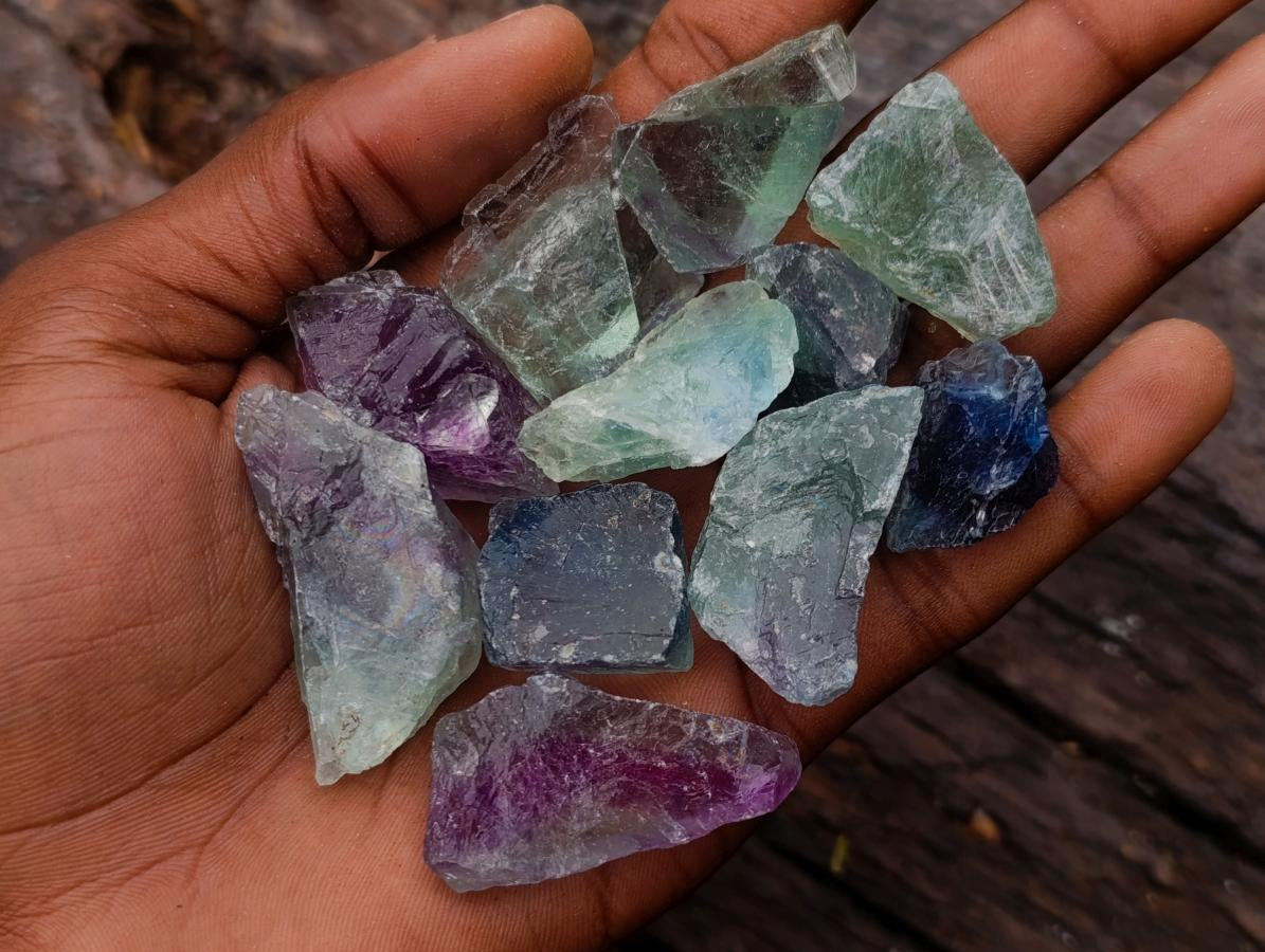 Natural Watermelon Fluorite Cobbed Specimens x 2.32 Kg Lot From Uis, Namibia - Toprock Gemstones and Minerals 