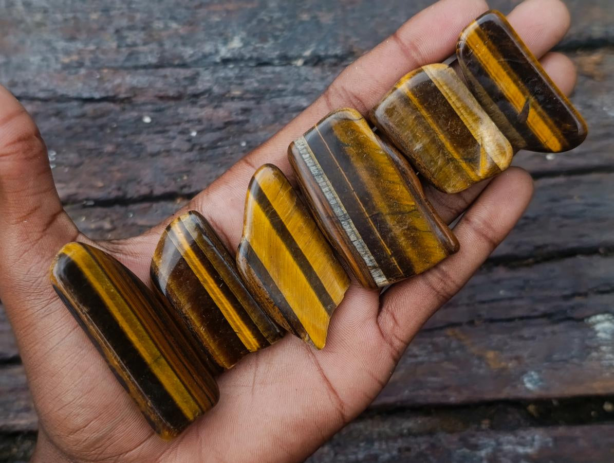 Polished Golden Tigers Eye Tumbled Free Forms x 2,54 Kg Lot From Prieska, South Africa - Toprock Gemstones and Minerals 