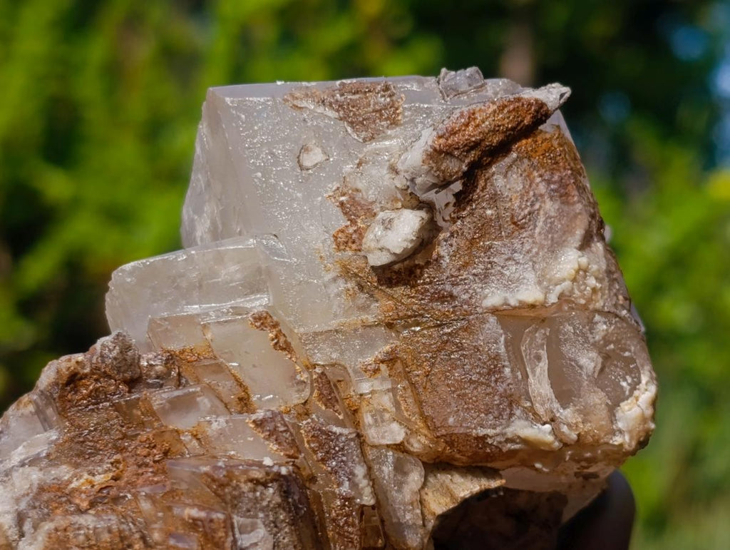 Natural Stacked Rhombohedral Calcite Specimens with Phosphorus Aragonite x 2 From Albert's Mountain, Lesotho - Toprock Gemstones and Minerals 