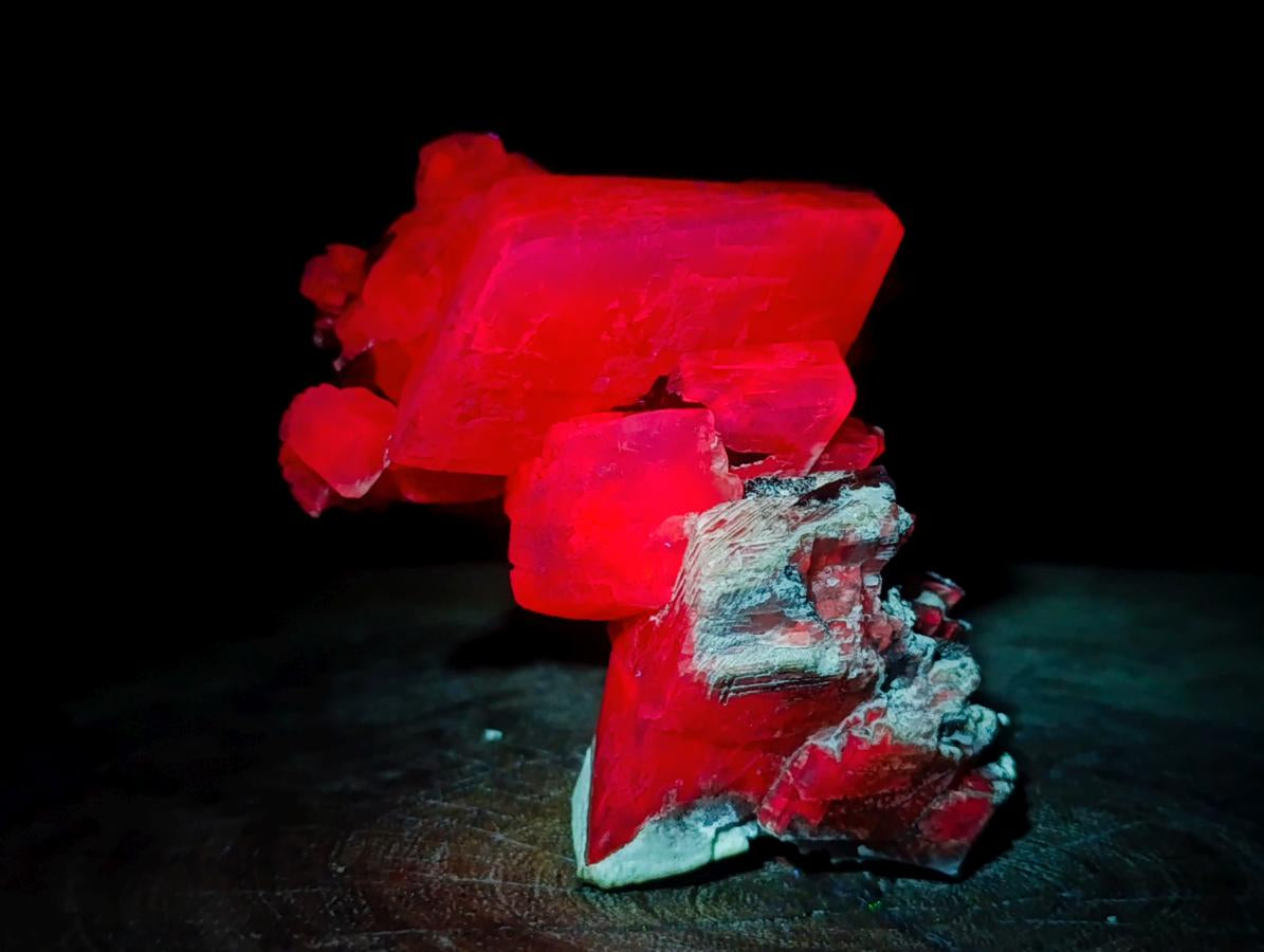 Natural Stacked Rhombohedral Calcite Specimens with Phosphorus Aragonite x 2 From Albert's Mountain, Lesotho - Toprock Gemstones and Minerals 