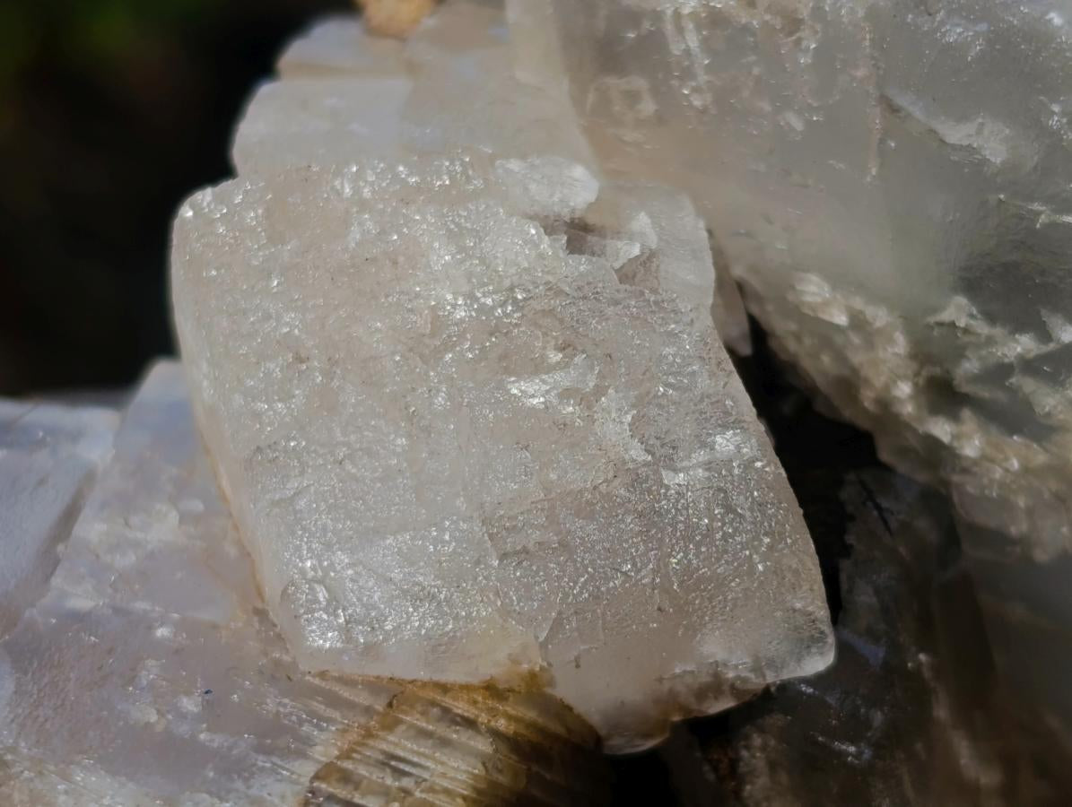 Natural Stacked Rhombohedral Calcite Specimens with Phosphorus Aragonite x 2 From Albert's Mountain, Lesotho - Toprock Gemstones and Minerals 