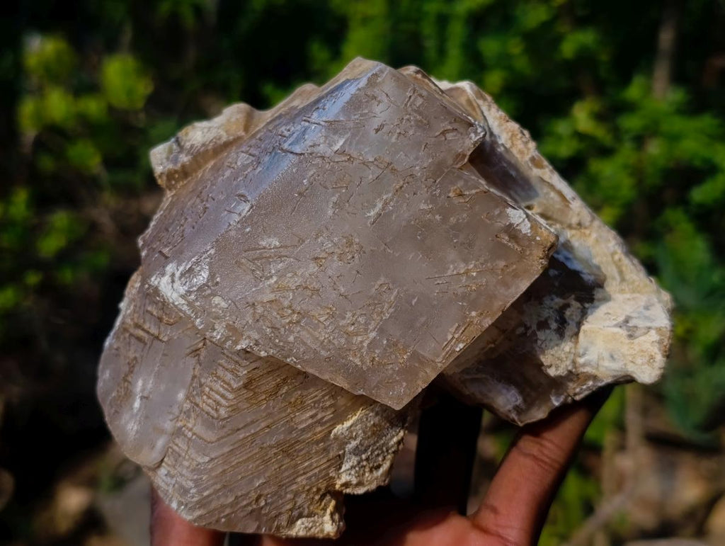 Natural Stacked Rhombohedral Calcite Specimens with Phosphorus Aragonite x 2 From Albert's Mountain, Lesotho - Toprock Gemstones and Minerals 