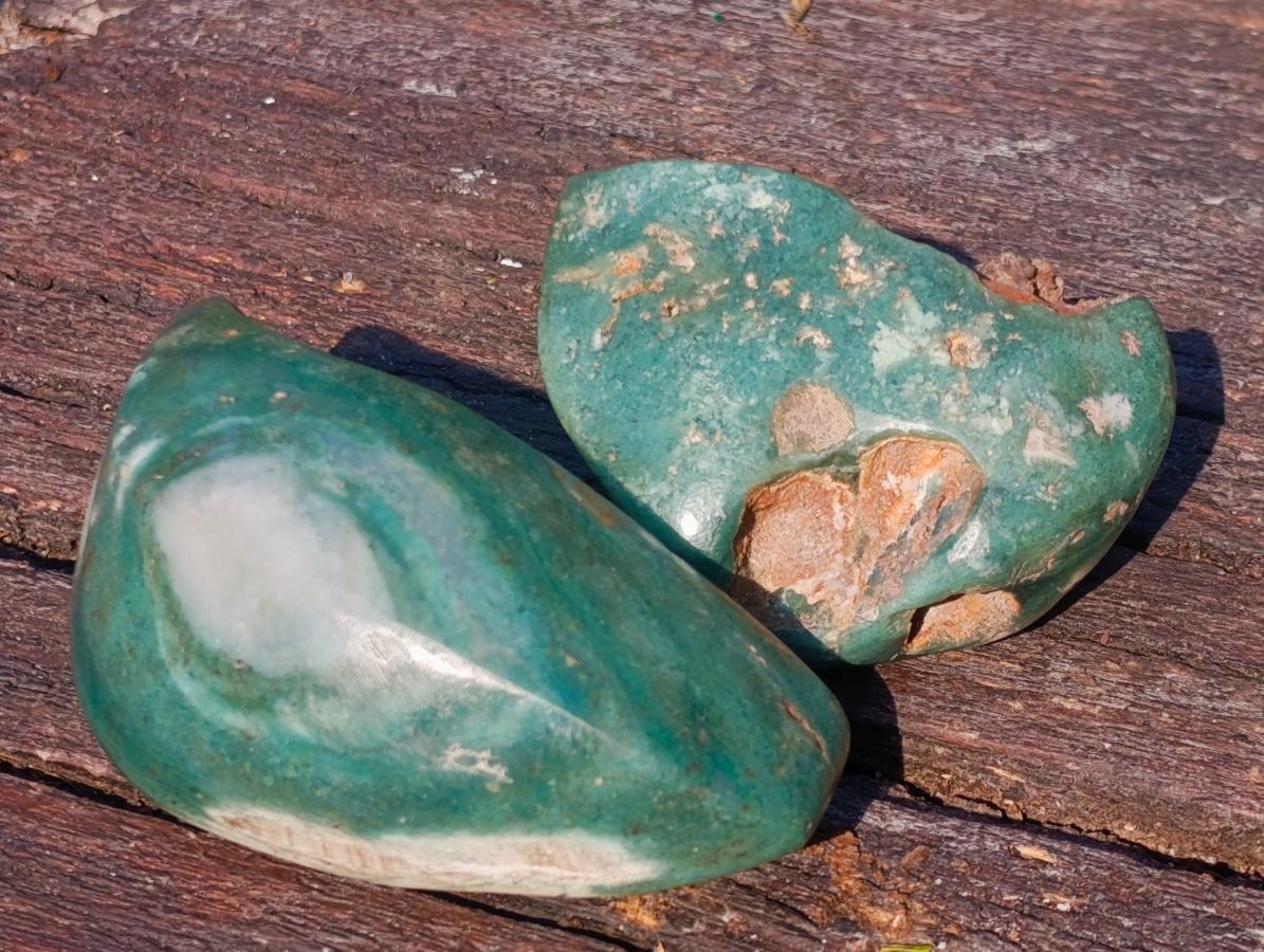 Polished and Natural Mtorolite Free Forms x 6 From Mutorashanga, Zimbabwe - Toprock Gemstones and Minerals 