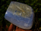 Polished Blue Lace Agate Standing Display Pieces x 2 From Nsanje, Malawi - Toprock Gemstones and Minerals 