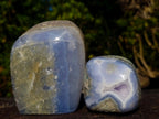 Polished Blue Lace Agate Standing Display Pieces x 2 From Nsanje, Malawi - Toprock Gemstones and Minerals 