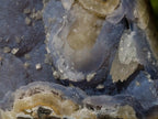 Polished and Natural Blue Lace Agate Standing Display Pieces with Dogtooth Calcite Crystals x 2 From Nsanje, Malawi - Toprock Gemstones and Minerals 