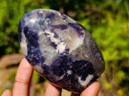 Polished Silver Leaf Lepidolite Standing Display Pieces x 7 From Zimbabwe - Toprock Gemstones and Minerals 
