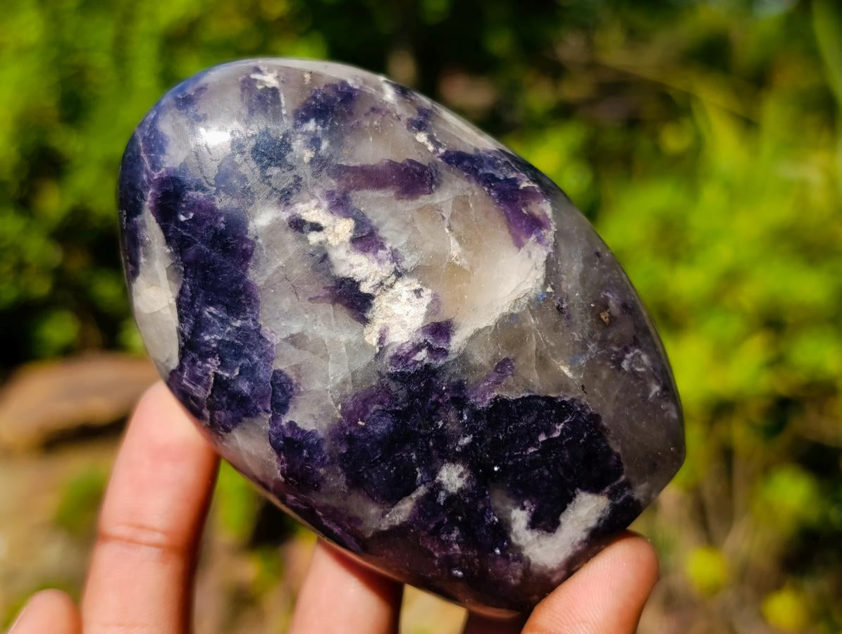 Polished Silver Leaf Lepidolite Standing Display Pieces x 7 From Zimbabwe - Toprock Gemstones and Minerals 