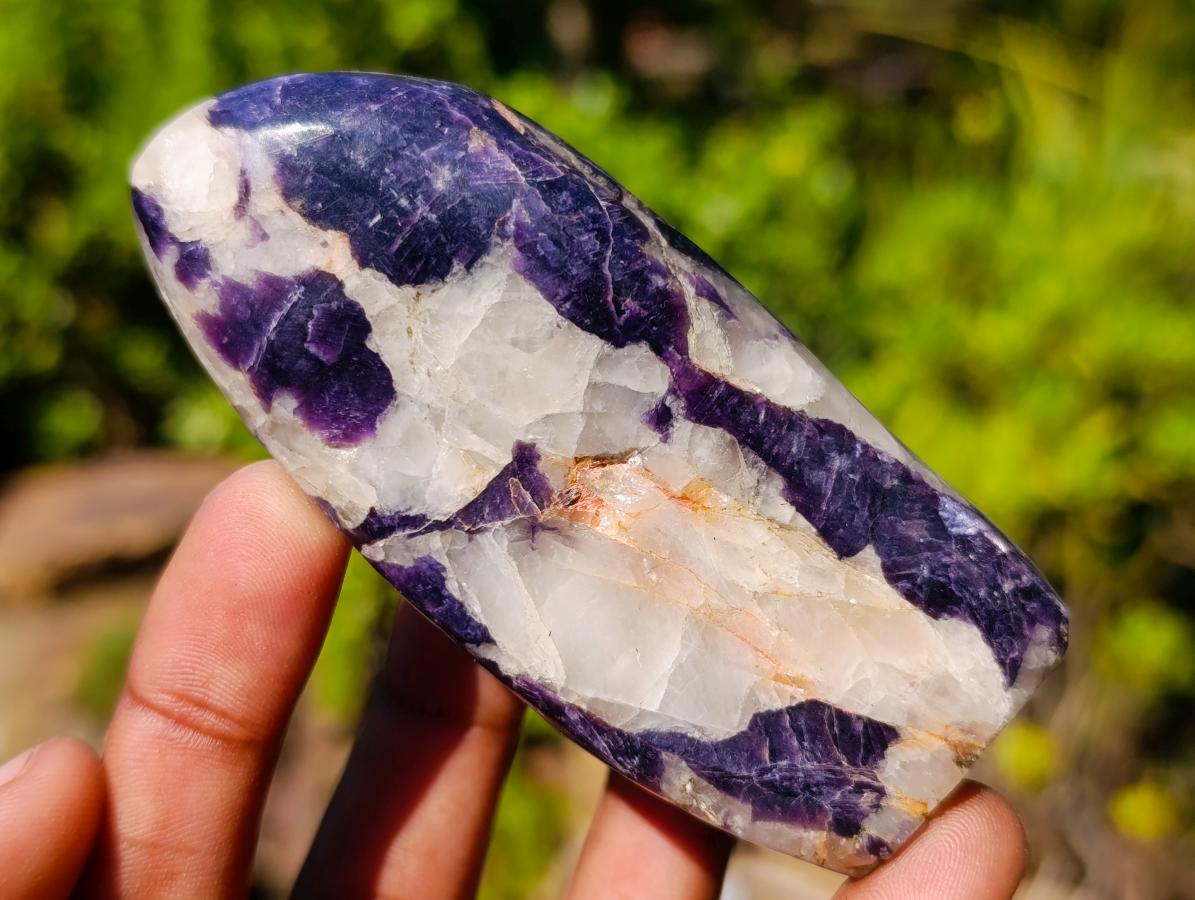Polished Silver Leaf Lepidolite Standing Display Pieces x 7 From Zimbabwe - Toprock Gemstones and Minerals 