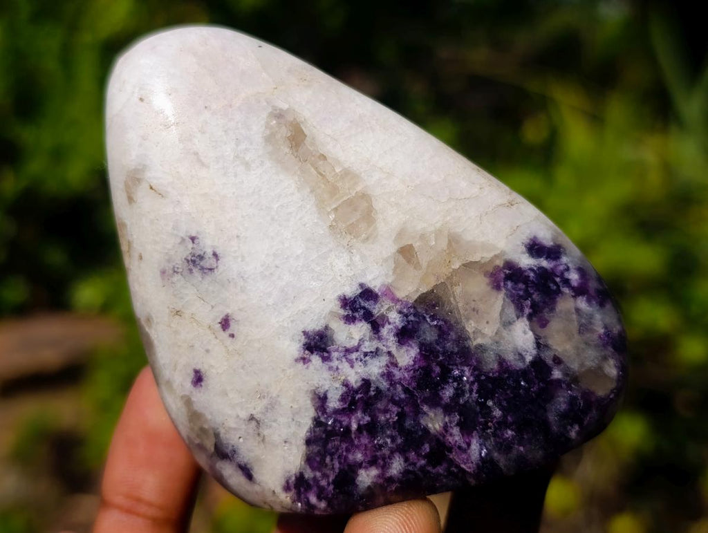 Polished Silver Leaf Lepidolite Standing Display Pieces x 7 From Zimbabwe - Toprock Gemstones and Minerals 