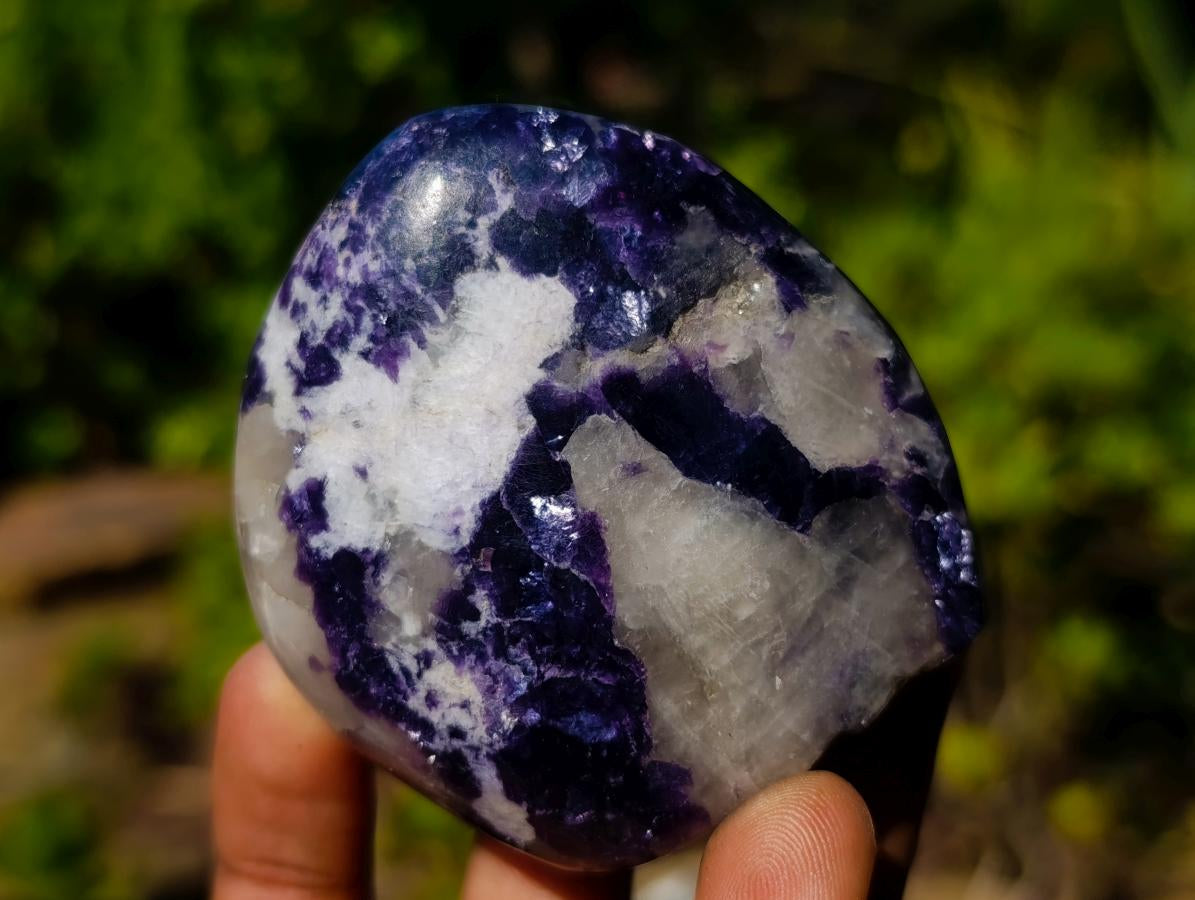 Polished Silver Leaf Lepidolite Standing Display Pieces x 7 From Zimbabwe - Toprock Gemstones and Minerals 