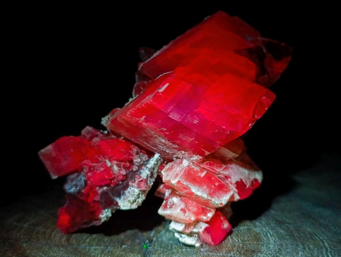 Natural Stacked Rhombohedral Calcite Crystals with Phosphorus Aragonite and Spearhead Crystals x 3 From Albert's Mountain, Lesotho - Toprock Gemstones and Minerals 