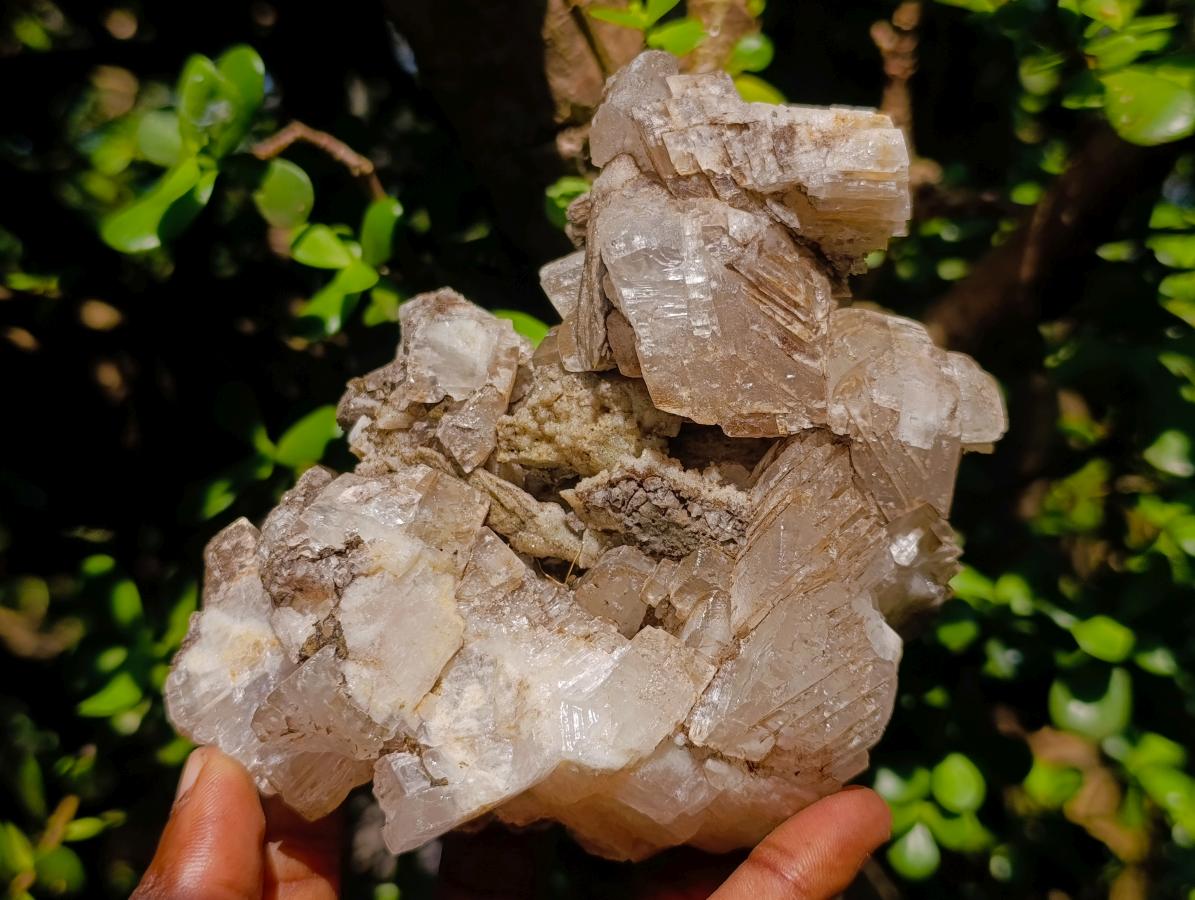 Natural Stacked Rhombohedral Calcite Crystals with Phosphorus Aragonite and Spearhead Crystals x 3 From Albert's Mountain, Lesotho - Toprock Gemstones and Minerals 
