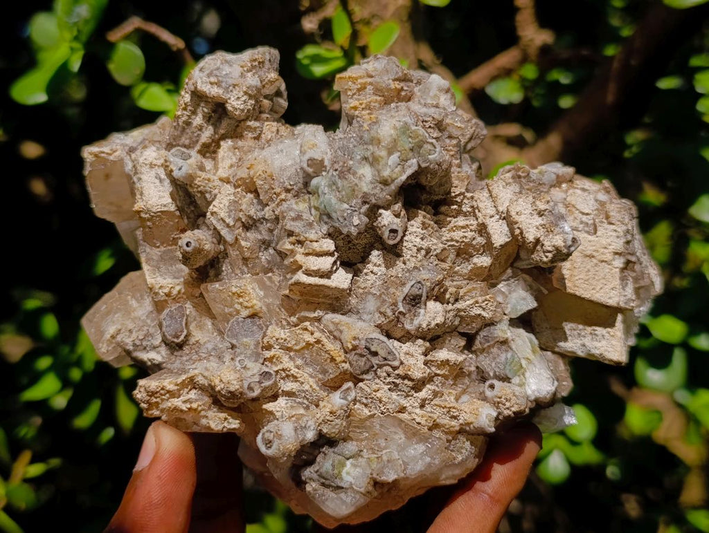 Natural Stacked Rhombohedral Calcite Crystals with Phosphorus Aragonite and Spearhead Crystals x 3 From Albert's Mountain, Lesotho - Toprock Gemstones and Minerals 