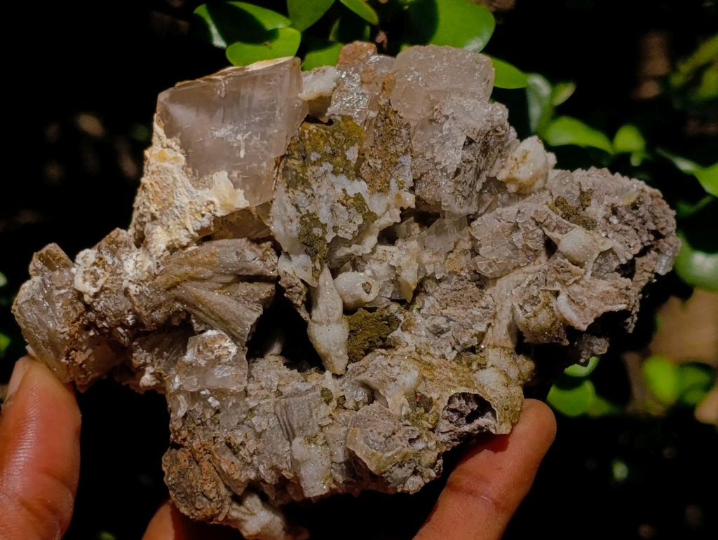 Natural Stacked Rhombohedral Calcite Crystals with Phosphorus Aragonite and Spearhead Crystals x 3 From Albert's Mountain, Lesotho - Toprock Gemstones and Minerals 