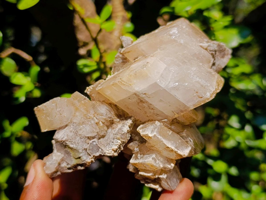 Natural Stacked Rhombohedral Calcite Crystals with Phosphorus Aragonite and Spearhead Crystals x 3 From Albert's Mountain, Lesotho - Toprock Gemstones and Minerals 