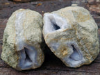Natural Blue Lace Agate Geode and Vug Specimens x 12 From Nsanje, Malawi - Toprock Gemstones and Minerals 