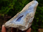 Natural Blue Lace Agate Geode and Vug Specimens x 12 From Nsanje, Malawi - Toprock Gemstones and Minerals 