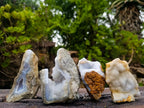 Natural Blue Lace Agate Geode and Vug Specimens x 12 From Nsanje, Malawi - Toprock Gemstones and Minerals 