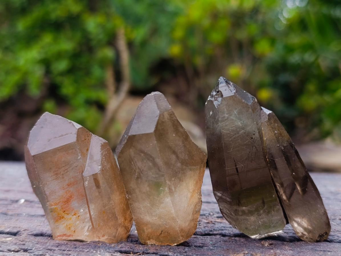 Natural Smokey Quartz Single Crystals x 70 From Zambia - Toprock Gemstones and Minerals 
