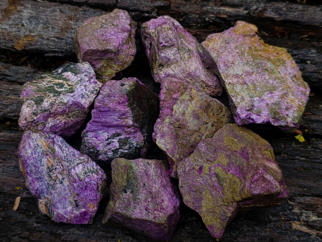 Natural Cobbed Stichtite Specimens x 24 From Barberton, South Africa - Toprock Gemstones and Minerals 