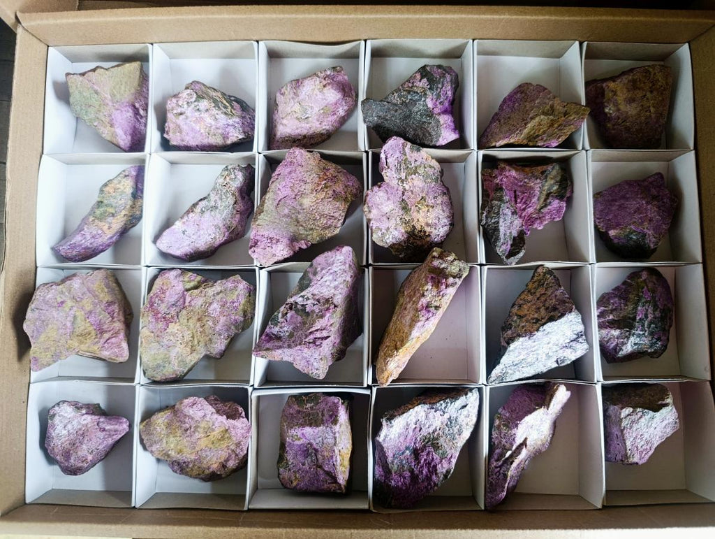 Natural Cobbed Stichtite Specimens x 24 From Barberton, South Africa - Toprock Gemstones and Minerals 