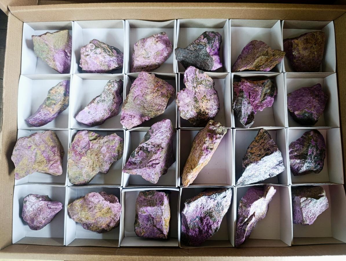 Natural Cobbed Stichtite Specimens x 24 From Barberton, South Africa - Toprock Gemstones and Minerals 
