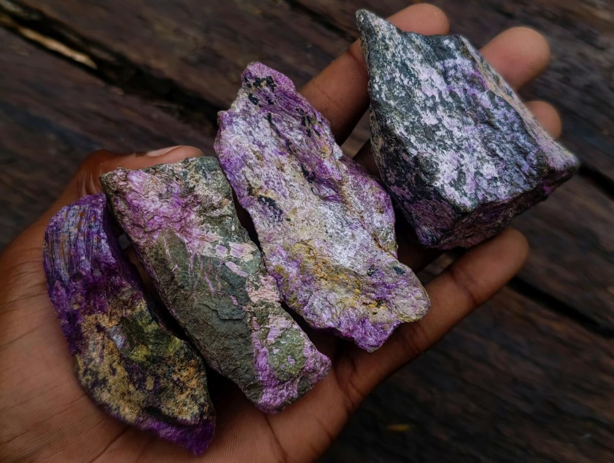 Natural Cobbed Stichtite Specimens x 24 From Barberton, South Africa - Toprock Gemstones and Minerals 