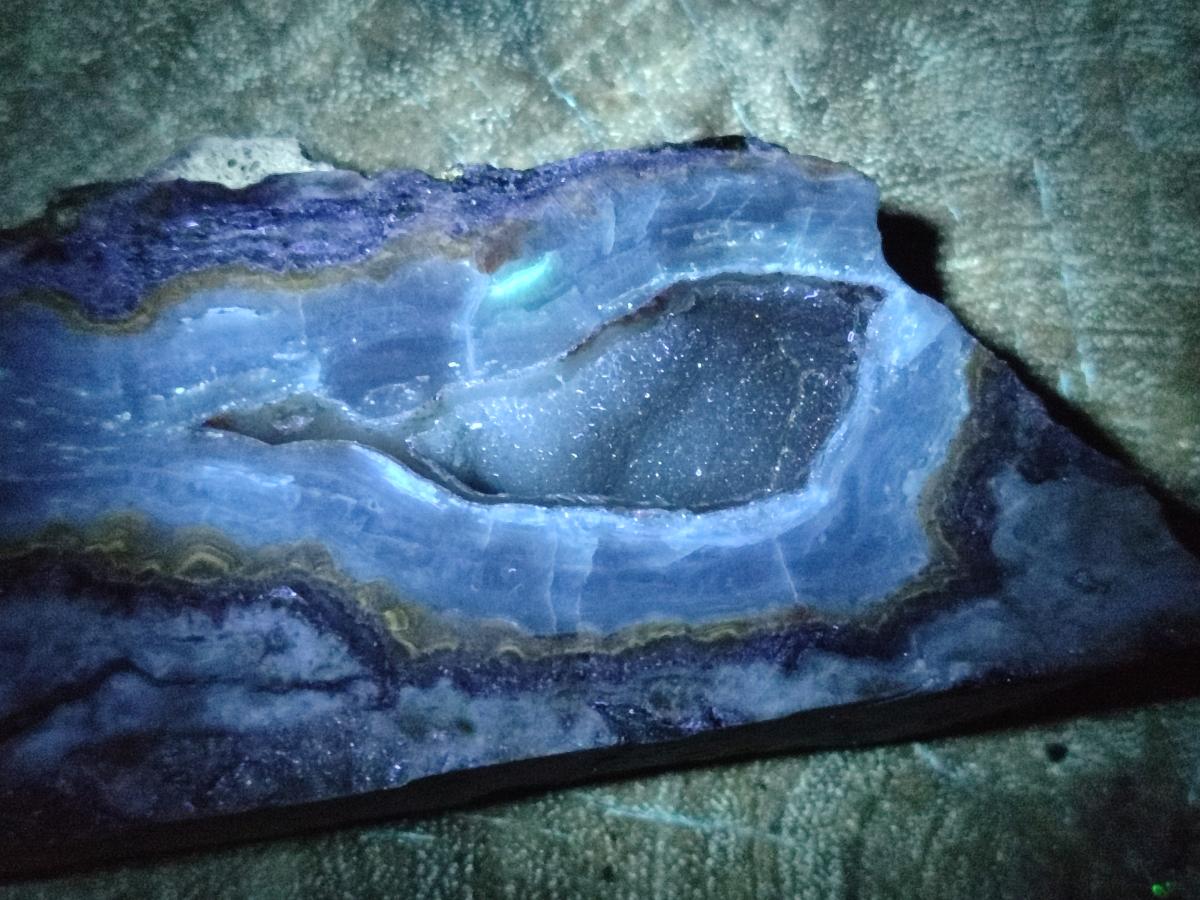 Polished and Natural Blue Lace Agate with Crazy Lace Slices x 4 From Namibia - Toprock Gemstones and Minerals 