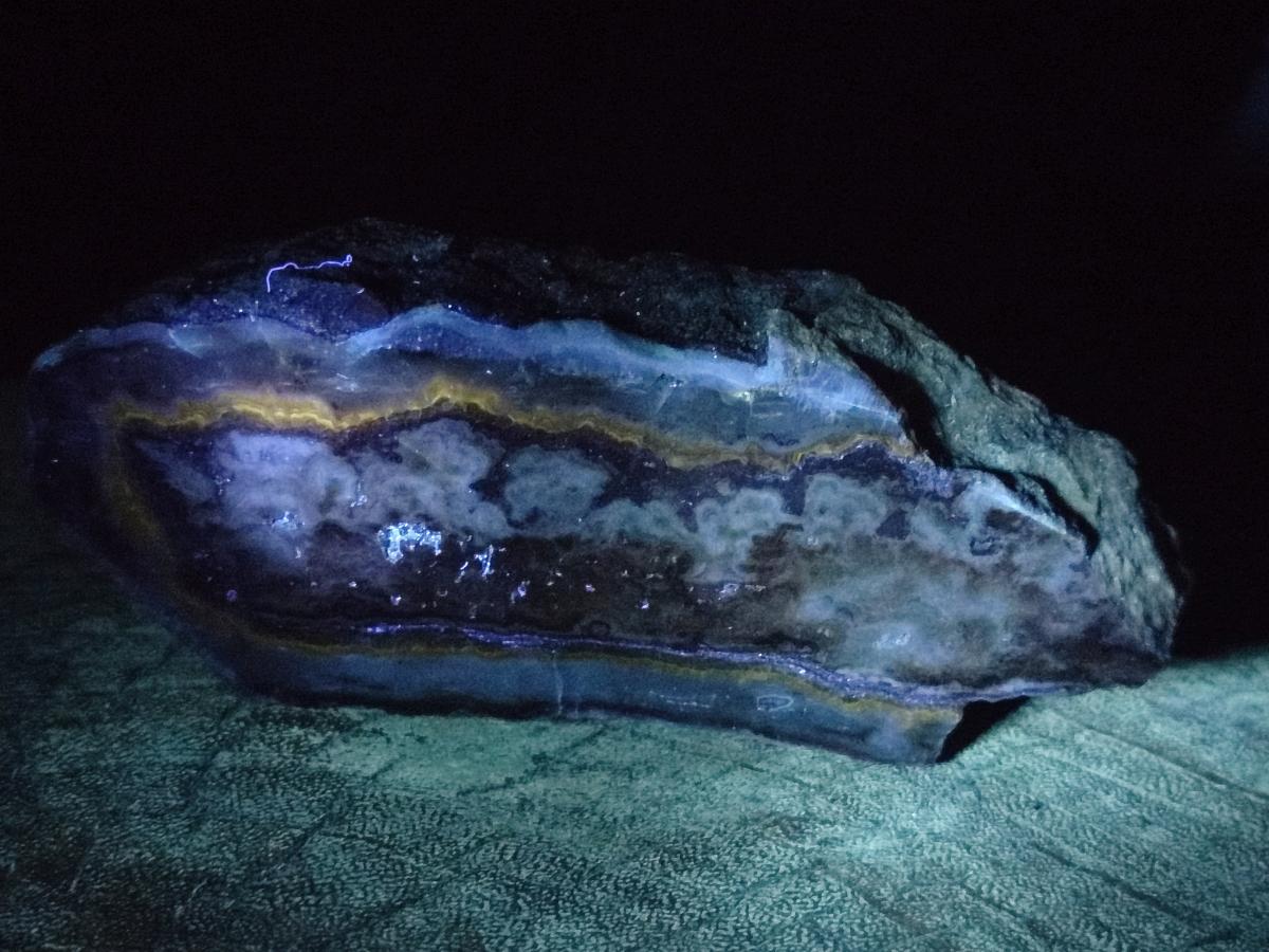 Polished and Natural Blue Lace Agate with Crazy Lace Slices x 4 From Namibia - Toprock Gemstones and Minerals 