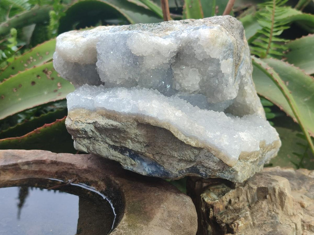 Natural XL Blue Lace Agate Geode Specimen x 1 From Nsanje, Malawi - Toprock Gemstones and Minerals 