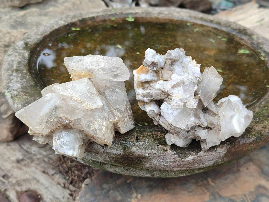 Natural Stacked Rhombohedral Calcite Specimens x 6 From Albert's Mountain, Lesotho - Toprock Gemstones and Minerals 