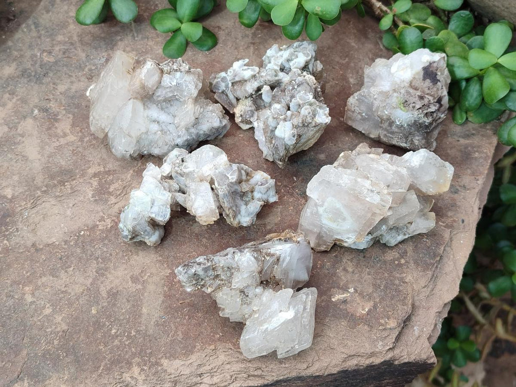 Natural Stacked Rhombohedral Calcite Specimens x 6 From Albert's Mountain, Lesotho - Toprock Gemstones and Minerals 