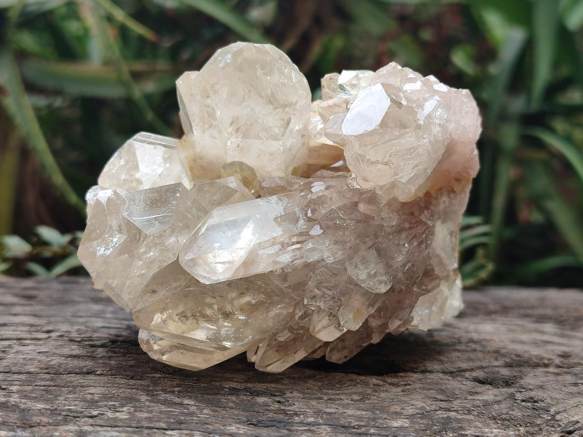 Natural Cascading Clear Champagne Citrine Quartz Clusters x 2 From Luena, Congo - Toprock Gemstones and Minerals 