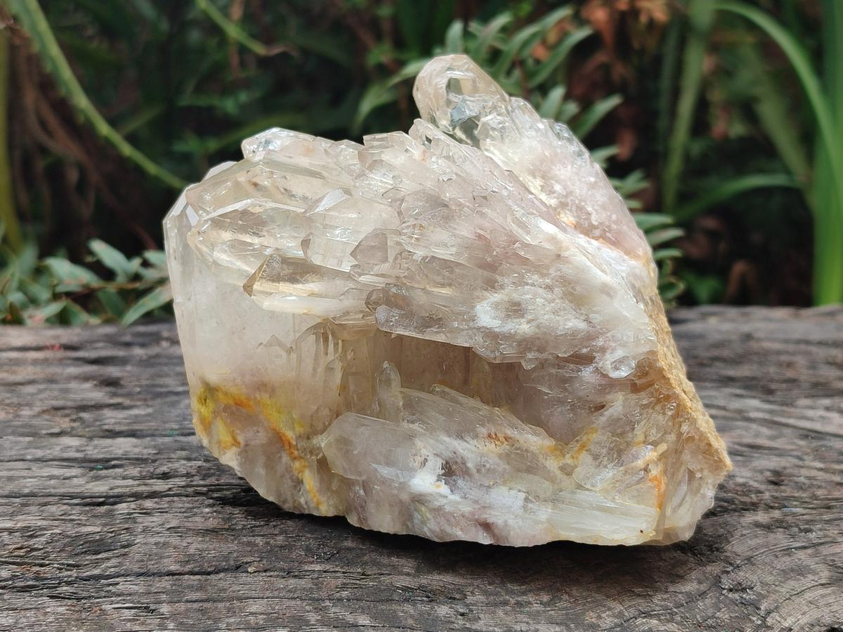 Natural Cascading Clear Champagne Citrine Quartz Clusters x 2 From Luena, Congo - Toprock Gemstones and Minerals 