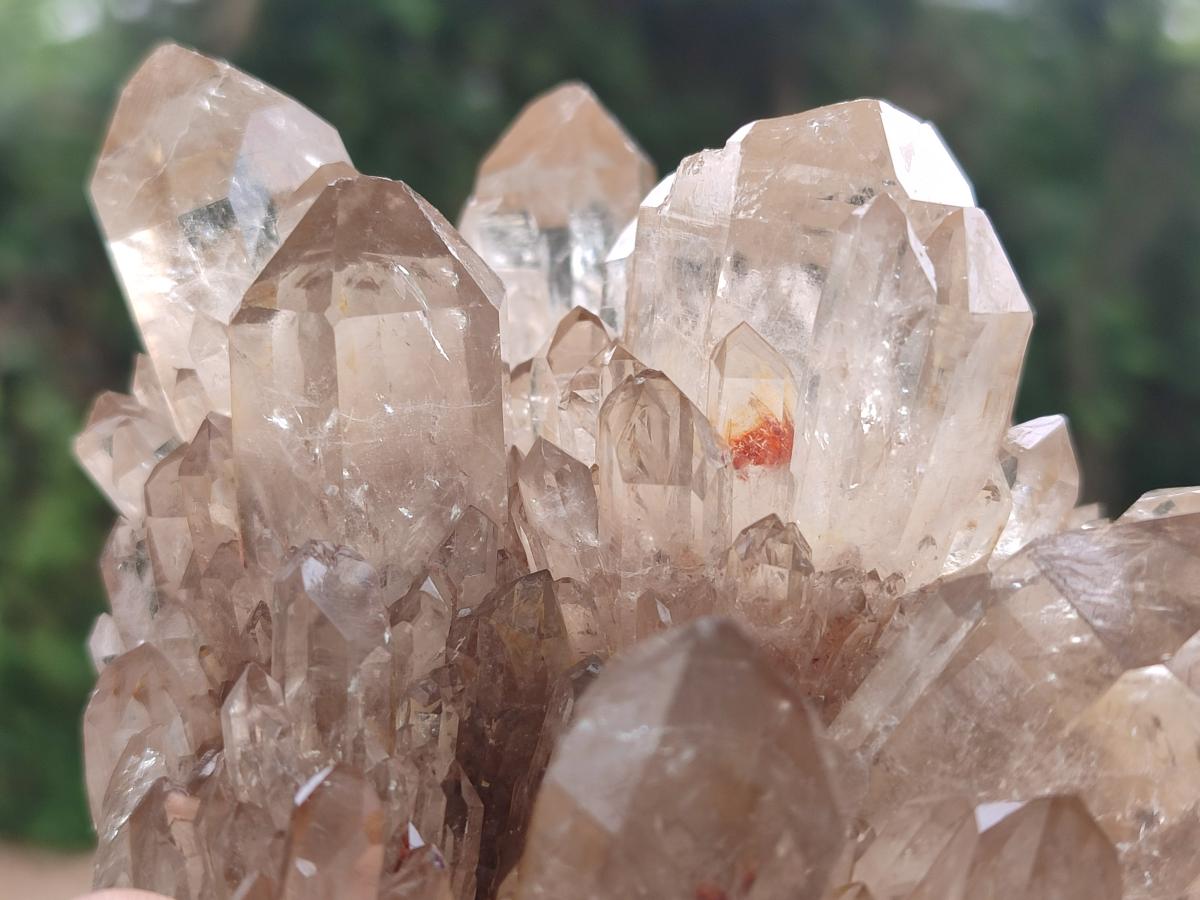 Natural Cascading Clear Champagne Citrine Quartz Clusters x 2 From Luena, Congo - Toprock Gemstones and Minerals 