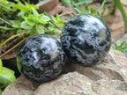 Polished Gabbro 'Merlinite' Spheres x 6 From Ambatofinandrahana, Madagascar - Toprock Gemstones and Minerals 