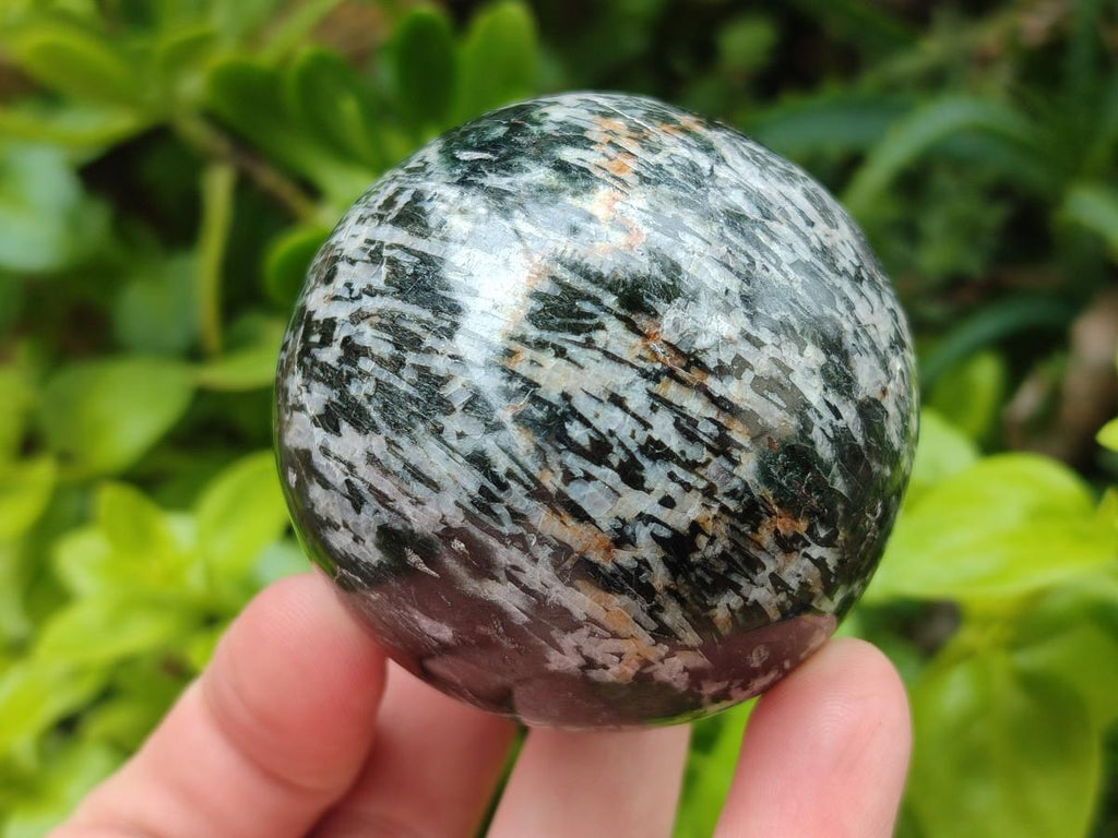 Polished Gabbro 'Merlinite' Spheres x 6 From Ambatofinandrahana, Madagascar - Toprock Gemstones and Minerals 