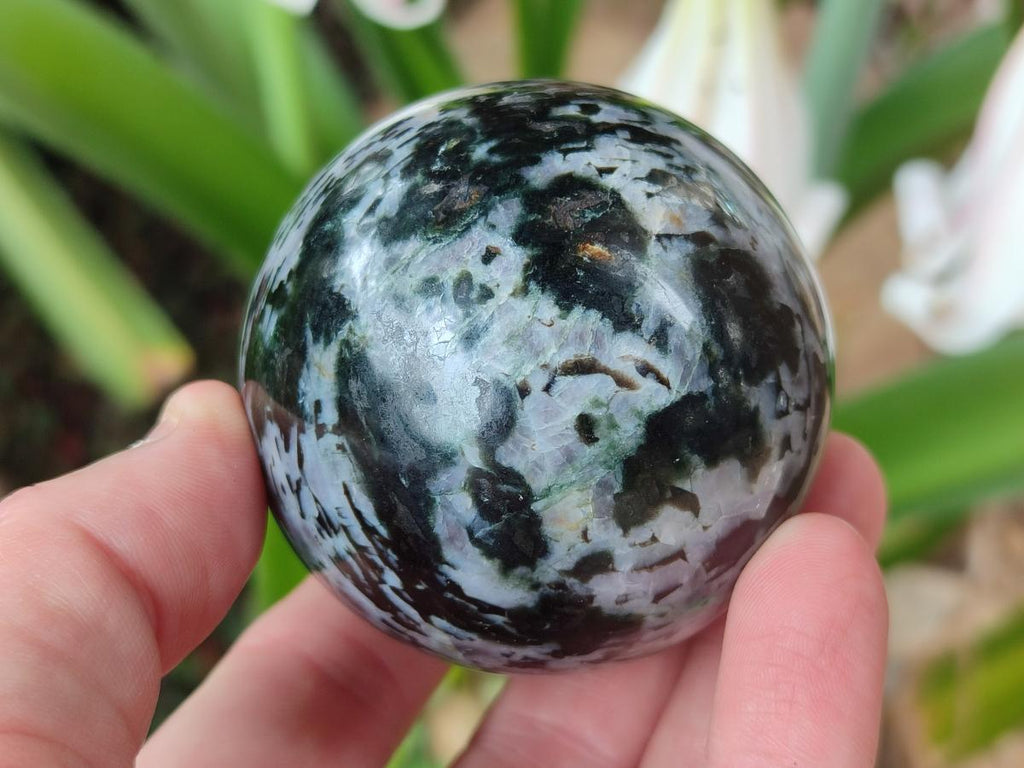 Polished Gabbro 'Merlinite' Spheres x 6 From Ambatofinandrahana, Madagascar - Toprock Gemstones and Minerals 