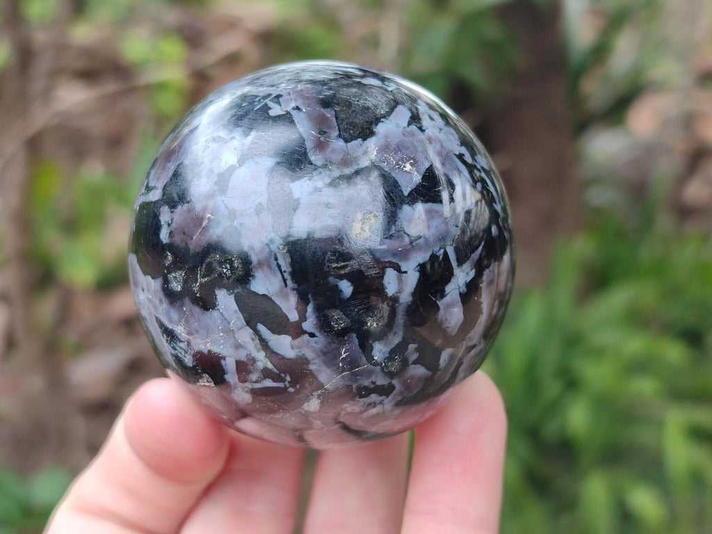 Polished Gabbro 'Merlinite' Spheres x 6 From Ambatofinandrahana, Madagascar - Toprock Gemstones and Minerals 